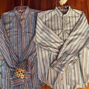 Lot of two Robert Graham two XL men’s button-down shirts